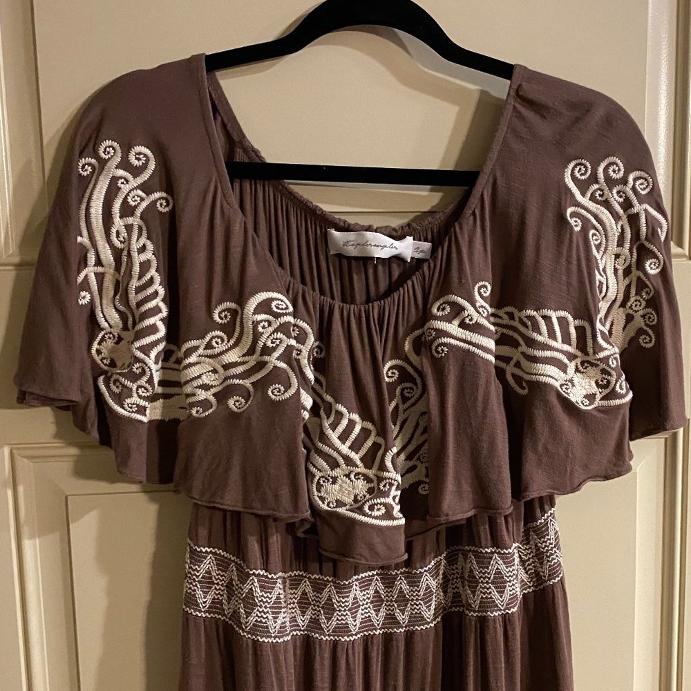 T-Bags Los Angeles embroidered maxi dress - Picture 2 of 14